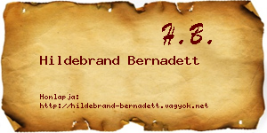 Hildebrand Bernadett névjegykártya