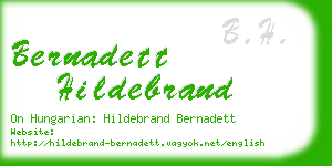 bernadett hildebrand business card